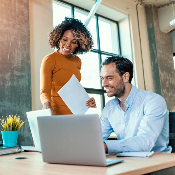 people working together at work